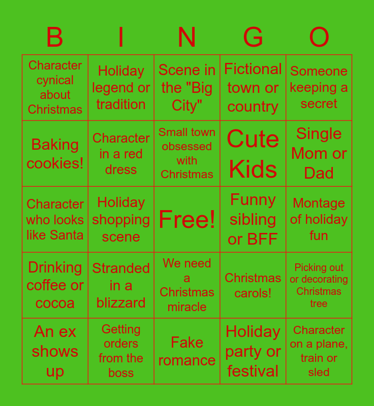 Holiday Movie Bingo ORIS Bingo Card