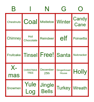 AIM HIGHER HOLIDAY BINGO Card