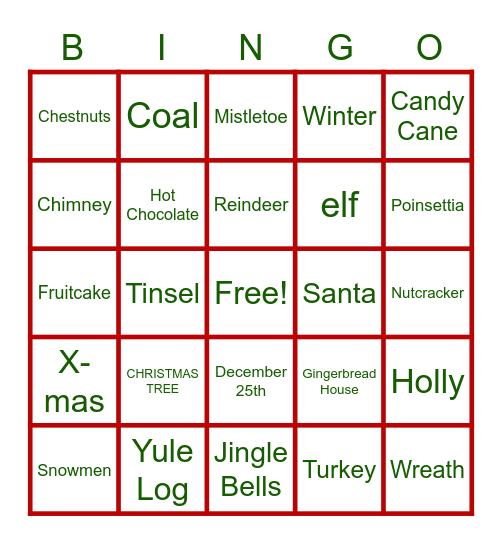 AIM HIGHER HOLIDAY BINGO Card