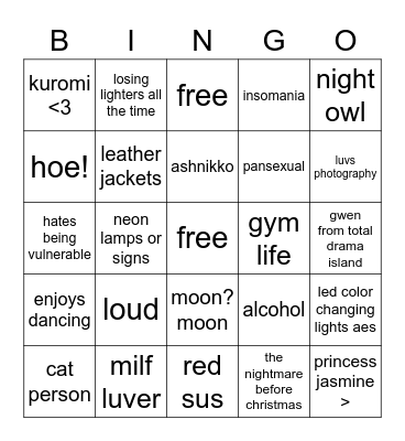 #justchristianthings Bingo Card