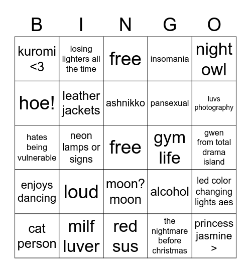 #justchristianthings Bingo Card