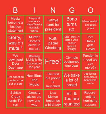 Marketing Holiday Bingo Card