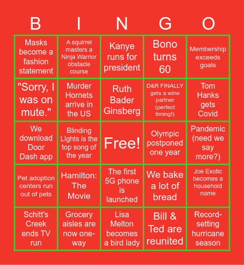Marketing Holiday Bingo Card