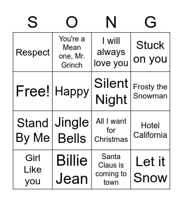 Christy Bingo Card