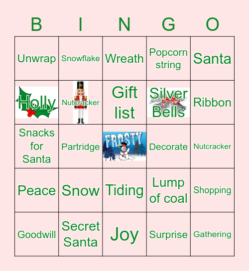 Dayspring Holiday Bingo Card