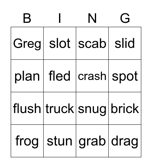 Barton Book Three Lesson Two - I Bingo Card