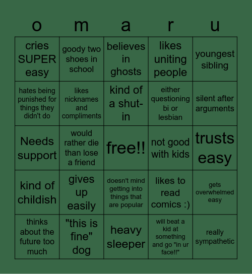 komaru naegi :) Bingo Card