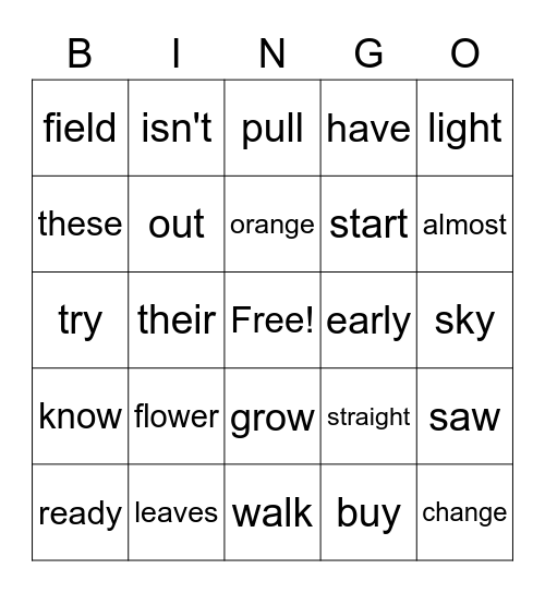 2-2B Bingo Card