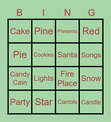 Christmas Bingo Card