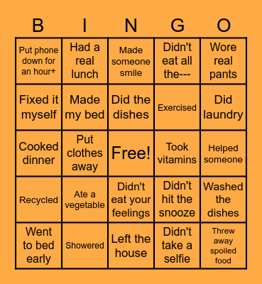 Celebration of Adulting Bingo! Bingo Card