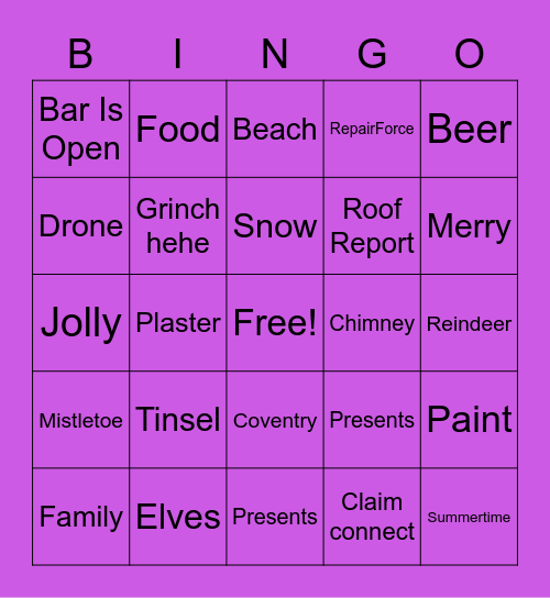 Bingo Night Bingo Card