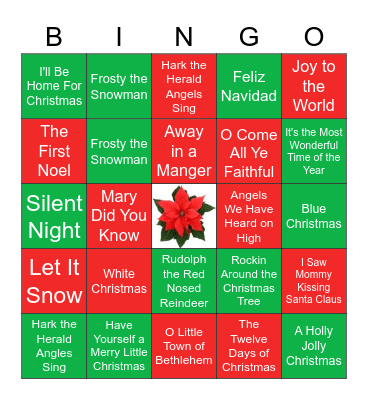 Songs of the Christmas Season Bingo Card