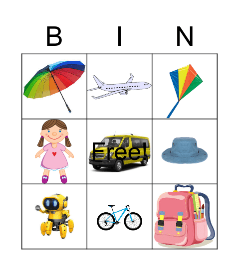 My Things Bingo Card