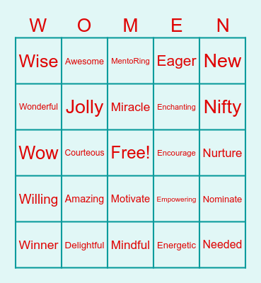 WOVI 2020 Holiday Party BINGO! Bingo Card