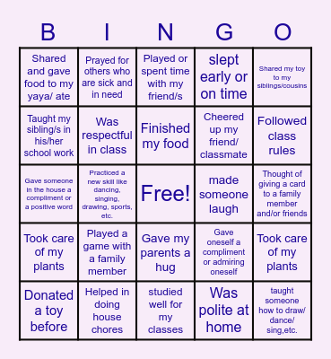 BinGiving Bingo Card