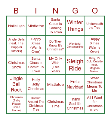 Disco Bingo Card