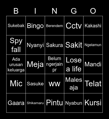 grayground's bingo Card