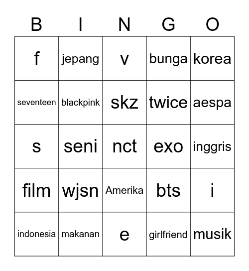 Fest Bingo! Bingo Card