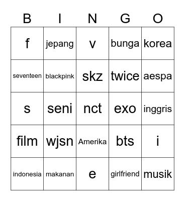 Fest Bingo! Bingo Card