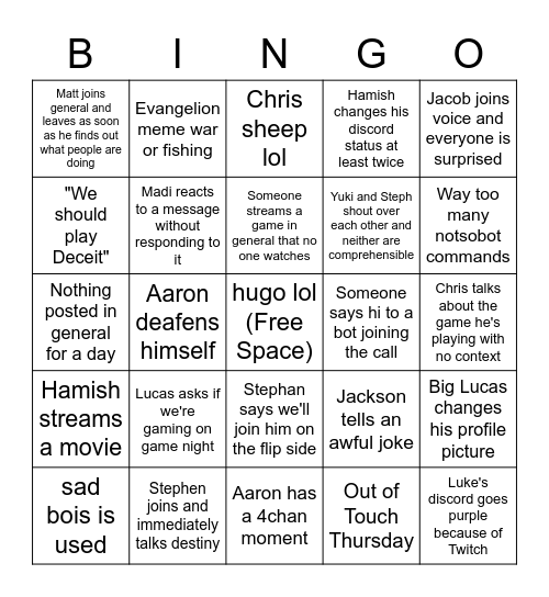 BOKU NO KAMI NO BINGO Card