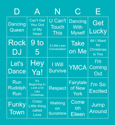 Musical Bingo! Bingo Card