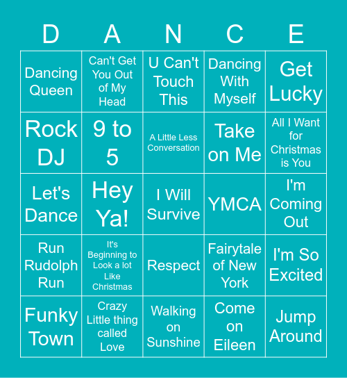 Musical Bingo! Bingo Card