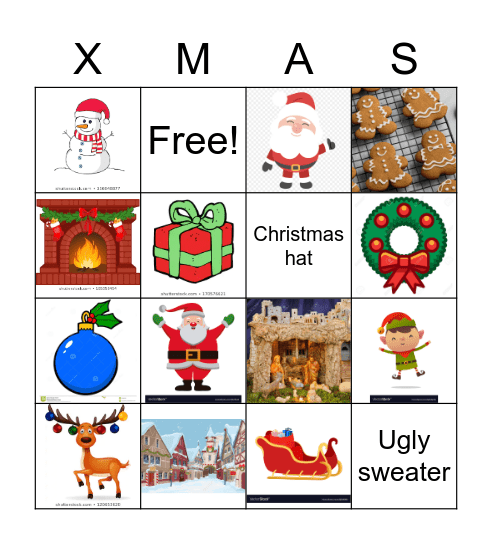 Merry Christmas Bingo Card