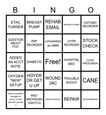 BECAUSE IT IS WEDNESDAY! Bingo Card