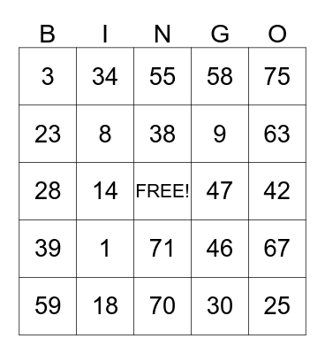 SS PAWSOME Bingo Card