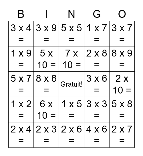 Bingo - Bingo Card