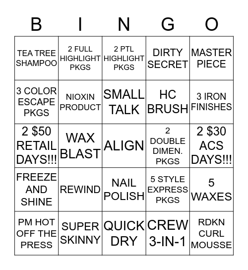 Ways to win: BINGO or Fill your Card!!!!! Bingo Card