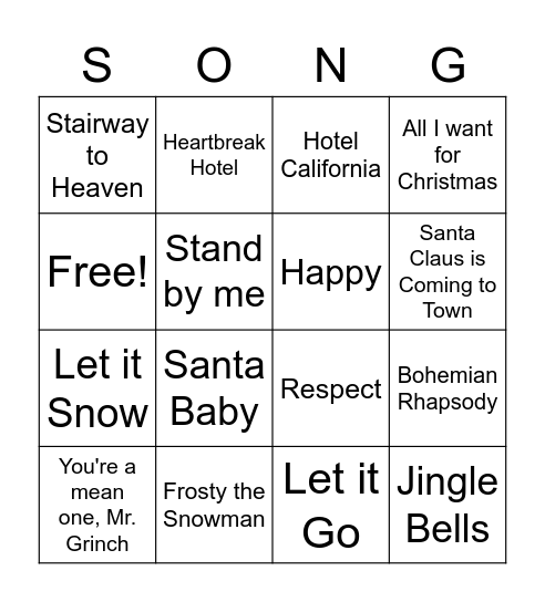 Katrina Bingo Card