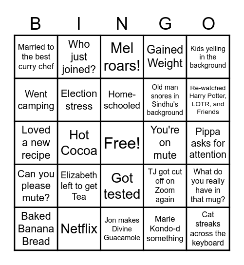 SSM Bingo Card 1 Bingo Card