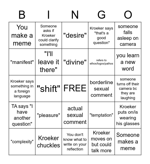 POK BINGO Card