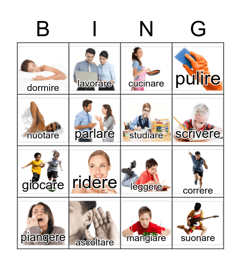 Presente indicativo Bingo Card
