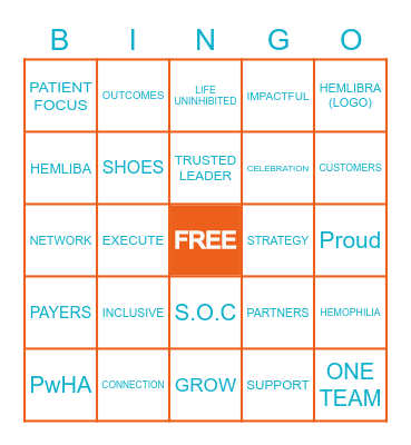Hemophilia Network Bingo Card