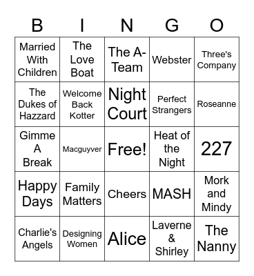 Gero TV Bingo Card