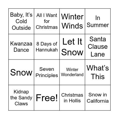 Mute Yourself & Belt It Out Bingo Card