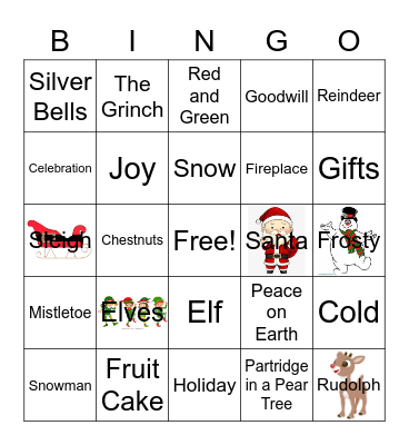 Spirit Week Virtual Bingo Card