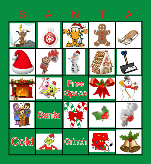 Christmas Party - longer game Bingo Card