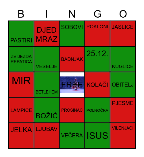 BOŽIĆ Bingo Card