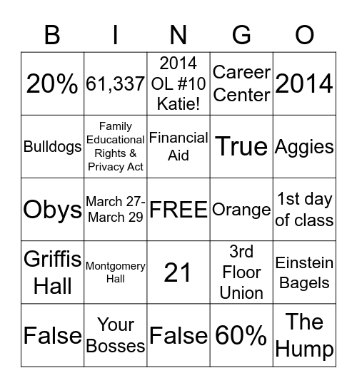 "Before you knew it all" Bingo  Bingo Card