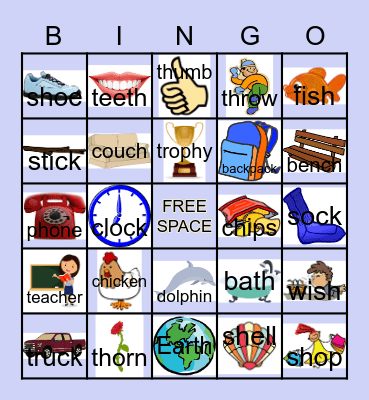 Fun With Digraphs! Bingo Card
