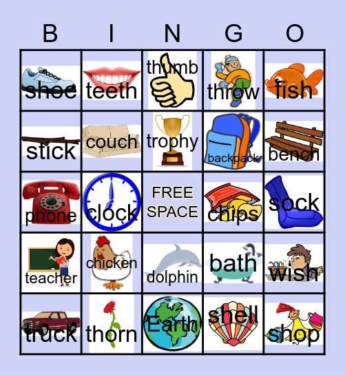 Fun With Digraphs! Bingo Card