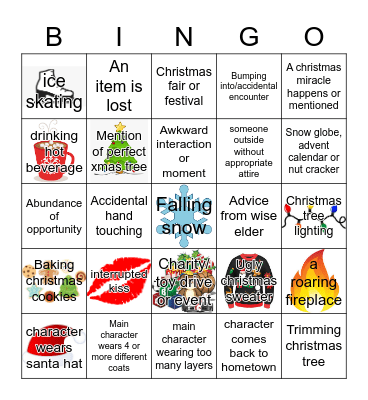 Christmas Movie Bingo Card