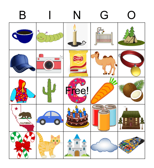 C words Bingo Card