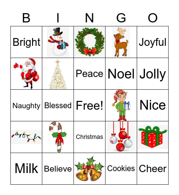 Christmas Bingo Card