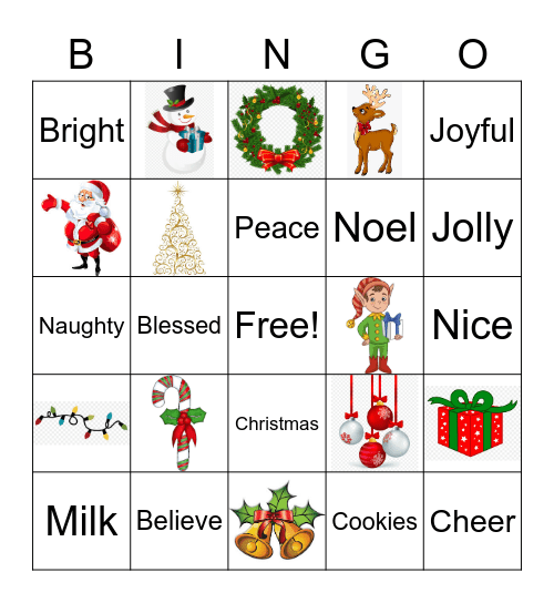 Christmas Bingo Card