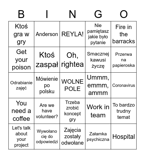 Typowe applied games Bingo Card