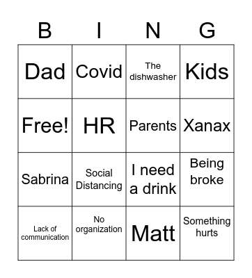 What is it today? Bingo Card